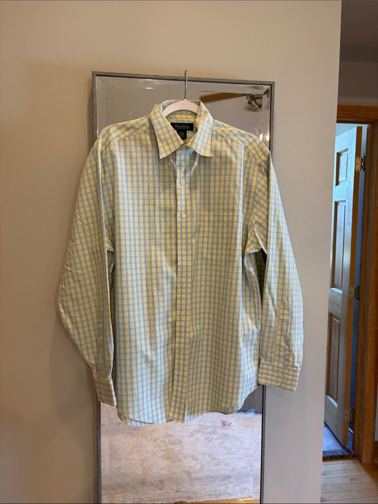Brooks Brothers Other - Brooks Brothers Light Blue & Yellow Check Dress Shirt